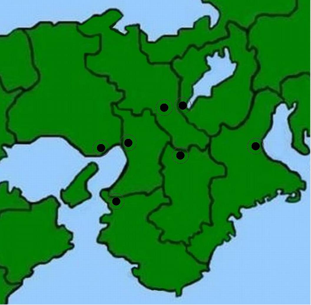 近畿地方 日本ワクワク県名マップ